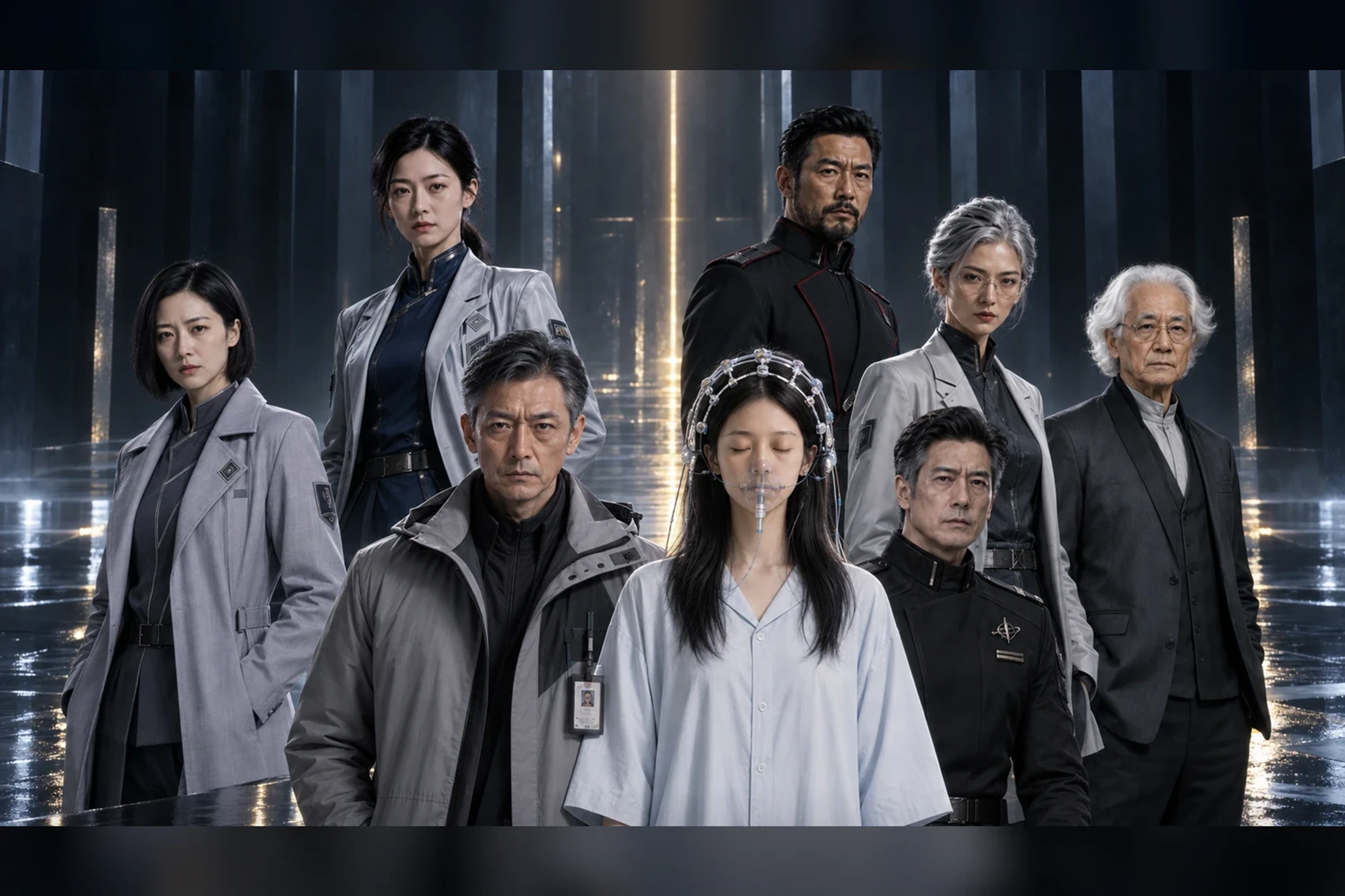 《镜像域：七谬》AI影视化八位角色全员海报